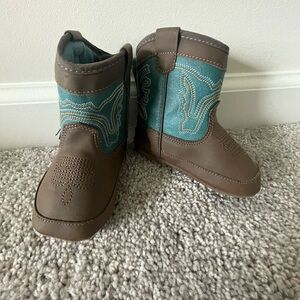 DBL Barrel Infant Open Range Baby Bucker Western Cowboy Boots Brown size infant